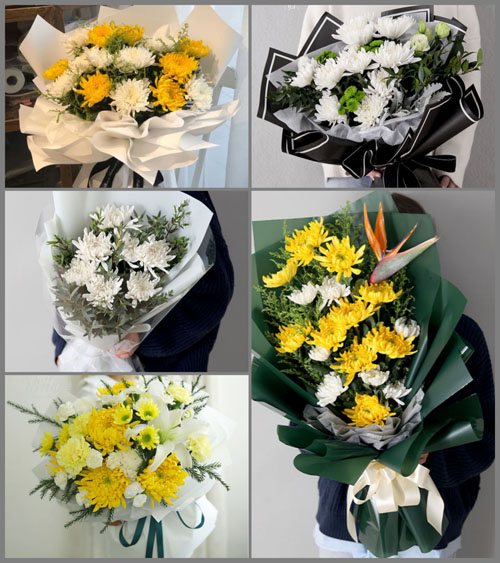 湖北黄冈市黄梅县孔垄镇白事花束代送
